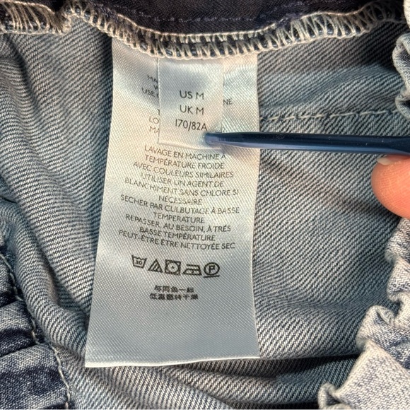 Free People Paradise Denim Pull On Wide Leg Jeans Light Blue size Medium - Picture 8 of 12